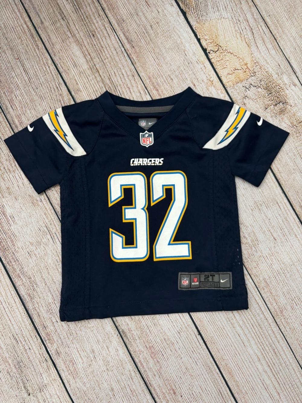 Nike Kids Chargers #32 Navy Football Jersey Tee Weddle